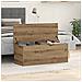 Scatola portaoggetti  in rovere artigianale 90x35x35 cm in legno - Foto miniatura 4