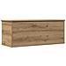 Scatola portaoggetti  in rovere artigianale 90x35x35 cm in legno - Foto miniatura 5