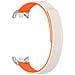 Cinturino Magnetico A Righe In Silicone Compatibile Con Xiaomi Mi 10 - 12mm White+orange - Foto miniatura 1