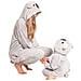Pigiama Da Donna Tuta Kigurumi Costume Grigio Onesie Koala 175-185 Cm Xl - Foto miniatura 4