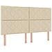 Letto a molle con materasso Crema 180 x 200 cm Tessuto - Foto miniatura 1