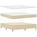 Letto a molle con materasso Crema 180 x 200 cm Tessuto - Foto miniatura 7