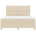 Letto a molle con materasso Crema 180 x 200 cm Tessuto - Foto miniatura 8