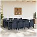 Set da Pranzo per Giardino 9 pcs Antracite Rattan Polt - Foto miniatura 3