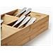 Organizzatore Per Posate Drawerstore Modello Bamboo Large Ideale Per Cucina Struttura Impilabile Con Icone Di Organizzazione Colore Bambù - Foto miniatura 3