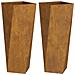Fioriera 2 pcs Ruggine 30 x 30 x 75 cm - Foto miniatura 6