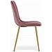 Sedia JEWA - Velluto rosa con gambe color legno x 4 - Foto miniatura 7