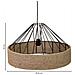 Lampada Soffitto Corda E Metallo Marrone 52x52x35h Cm - Foto miniatura 4