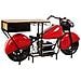 Barra Portabottiglie Moto In Legno Rosso E Metallo 200x43x94h - Foto miniatura 6
