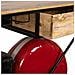 Barra Portabottiglie Moto In Legno Rosso E Metallo 200x43x94h - Foto miniatura 7