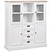 Vetrina In Legno Bianco 115x35x130,5h - Foto miniatura 1