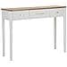 Console Matera Con 3 Cassetti In Legno Bianco E Top Naturale - Foto miniatura 1