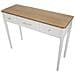 Console Matera Con 3 Cassetti In Legno Bianco E Top Naturale - Foto miniatura 2