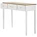 Console Matera Con 3 Cassetti In Legno Bianco E Top Naturale - Foto miniatura 3