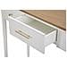 Console Matera Con 3 Cassetti In Legno Bianco E Top Naturale - Foto miniatura 4