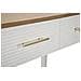 Console Matera Con 3 Cassetti In Legno Bianco E Top Naturale - Foto miniatura 6