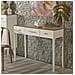 Console Matera Con 3 Cassetti In Legno Bianco E Top Naturale - Foto miniatura 7