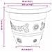 Vaso Rotondo per Fiori 24 pcs Nero Ø 26 x 21.5 cm Plastica - Foto miniatura 9