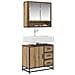 Set di mobili per il bagno con porta 2 pcs Rovere artigianale - Foto miniatura 3