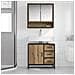 Set di mobili per il bagno con porta 2 pcs Rovere artigianale - Foto miniatura 4