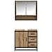 Set di mobili per il bagno con porta 2 pcs Rovere artigianale - Foto miniatura 7