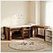 Letto alto per bambini con scrivania 2 pz Legno antico - Foto miniatura 2