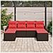 Set di divani 6 pz Marrone polyrattan - Foto miniatura 3