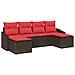 Set di divani 6 pz Marrone polyrattan - Foto miniatura 1