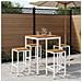 Tavolo Bar da Giardino Naturale e Bianco 80 x 80,5 x 105 cm - Foto miniatura 2
