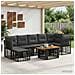 Set Divano da Giardino 8 pz Nero e Grigio scuro polyrattan - Foto miniatura 3