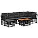 Set Divano da Giardino 8 pz Nero e Grigio scuro polyrattan - Foto miniatura 1