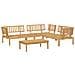 Set di divani 4 pz Antracite Legno di Acacia Massello - Foto miniatura 10