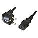 ICOC 01-NC-B / 30 - Cavo alimentazione C13 F a Schuko angolato 3,0 mt nero - Foto miniatura 1
