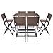 Set Mobili Da Giardino Sette Pz In Polyrattan Marrone - Foto miniatura 2
