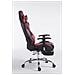 Poltrona Racing Limit XL Similpelle Nero Rosso con Poggiapiedi - Foto miniatura 4
