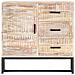 Credenza Bianca 73x30x75 Cm In Legno Massello Di Acacia - Foto miniatura 4