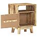 Comodino 40x30x50 Cm In Legno Di Mango Grezzo - Foto miniatura 4