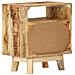 Comodino 40x30x50 Cm In Legno Di Mango Grezzo - Foto miniatura 6