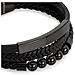 Bracciale in Pelle da Uomo, ""Pearl"", 23cm, Nero - Foto miniatura 8