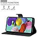 Custodia Compatibile Con Samsung Galaxy A51 5g In Nero Carbone - Coperchio Protettiva Con Chiusura Magnetica, Funzione Stand E Tasca Per Le Carte - Foto miniatura 3