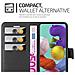 Custodia Compatibile Con Samsung Galaxy A51 5g In Nero Carbone - Coperchio Protettiva Con Chiusura Magnetica, Funzione Stand E Tasca Per Le Carte - Foto miniatura 4