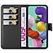 Custodia Compatibile Con Samsung Galaxy A51 5g In Nero Carbone - Coperchio Protettiva Con Chiusura Magnetica, Funzione Stand E Tasca Per Le Carte - Foto miniatura 6