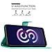 Custodia Compatibile Con Honor 8s / Huawei Y5 2019 In Turchese Fiore - Coperchio Protettivo In Design Floreale Con Chiusura Magnetica, Funzione Stand E Slot Per Carte - Foto miniatura 4
