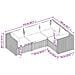 Set Divani Da Giardino 4 Pz Con Cuscini In Polyrattan Nero - Foto miniatura 4