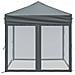 Tenda Per Feste Pieghevole Con Pareti Laterali Antracite 2x2 M - Foto miniatura 5