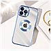 Cover Per Iphone 13 Pro Max Glitter Amovibile Silicone Protecam Spark Azzurra - Foto miniatura 4