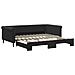 Divano Letto Con Letto Estraibile Nero 100x200 Cm In Velluto - Foto miniatura 2
