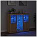 Credenze Con Luci Led 3 Pz Rovere Sonoma In Legno Multistrato - Foto miniatura 3