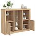 Credenze Con Luci Led 3 Pz Rovere Sonoma In Legno Multistrato - Foto miniatura 1