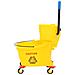 Secchio Mocio Con Strizzatoio E Ruote Giallo 36 L Polipropilene - Foto miniatura 3